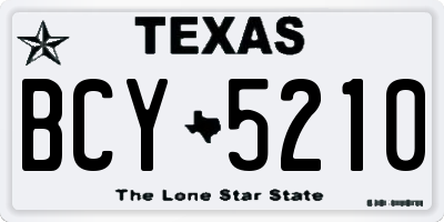 TX license plate BCY5210