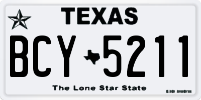 TX license plate BCY5211