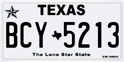 TX license plate BCY5213