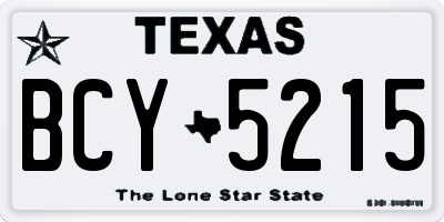 TX license plate BCY5215