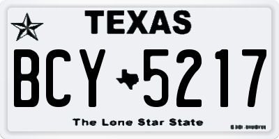TX license plate BCY5217