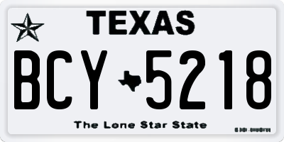 TX license plate BCY5218