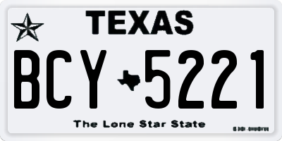 TX license plate BCY5221