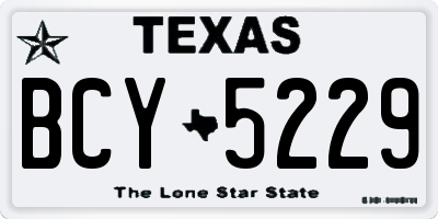 TX license plate BCY5229
