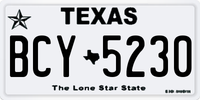 TX license plate BCY5230