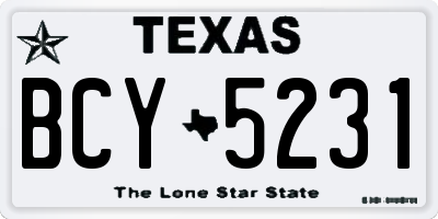 TX license plate BCY5231