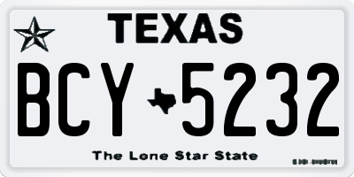 TX license plate BCY5232