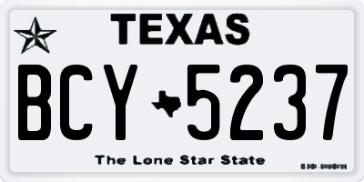 TX license plate BCY5237