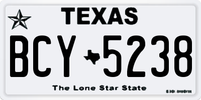 TX license plate BCY5238