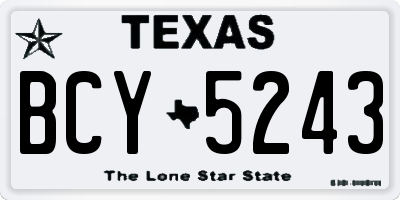 TX license plate BCY5243