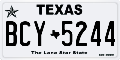 TX license plate BCY5244
