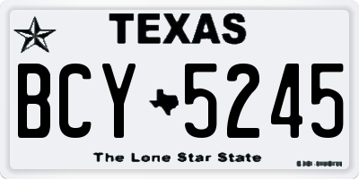 TX license plate BCY5245
