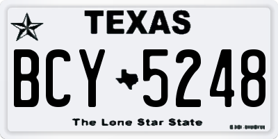 TX license plate BCY5248