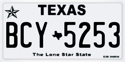 TX license plate BCY5253