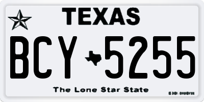 TX license plate BCY5255
