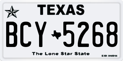 TX license plate BCY5268