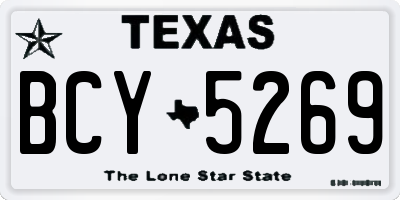 TX license plate BCY5269