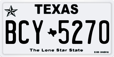 TX license plate BCY5270