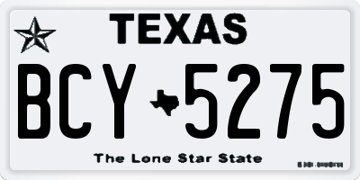 TX license plate BCY5275