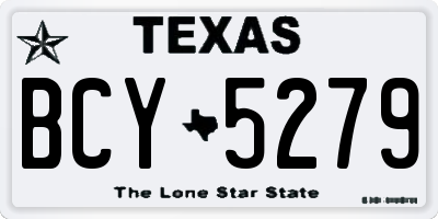 TX license plate BCY5279