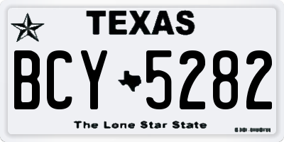 TX license plate BCY5282