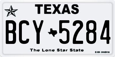 TX license plate BCY5284