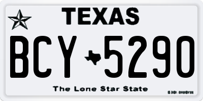 TX license plate BCY5290