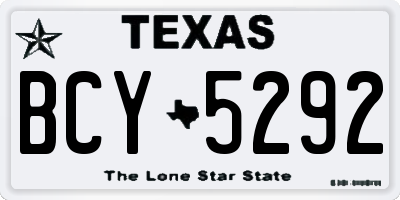 TX license plate BCY5292