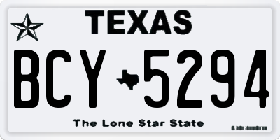 TX license plate BCY5294
