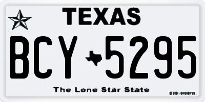 TX license plate BCY5295