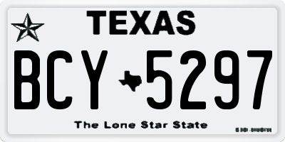 TX license plate BCY5297