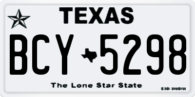 TX license plate BCY5298
