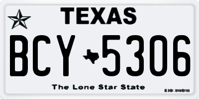 TX license plate BCY5306