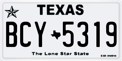 TX license plate BCY5319