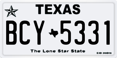 TX license plate BCY5331