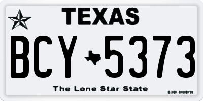 TX license plate BCY5373