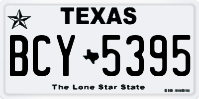 TX license plate BCY5395