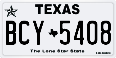 TX license plate BCY5408