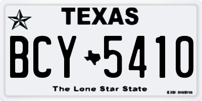 TX license plate BCY5410
