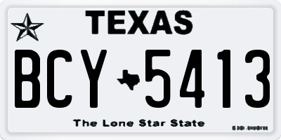 TX license plate BCY5413