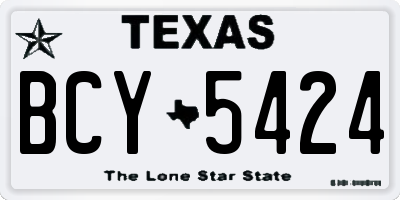 TX license plate BCY5424