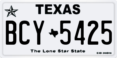 TX license plate BCY5425
