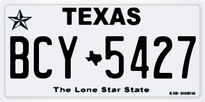 TX license plate BCY5427