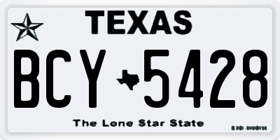 TX license plate BCY5428
