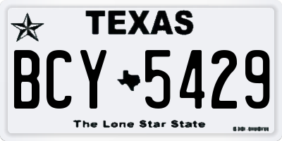 TX license plate BCY5429