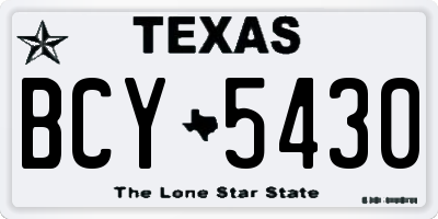 TX license plate BCY5430