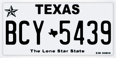 TX license plate BCY5439
