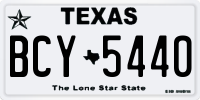 TX license plate BCY5440