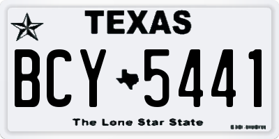 TX license plate BCY5441