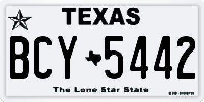 TX license plate BCY5442